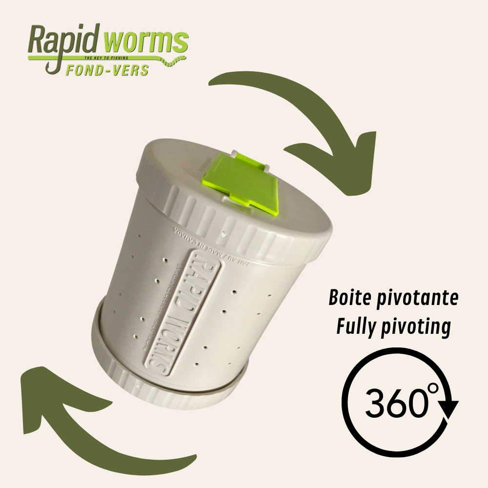 Boîte à Appâts Pour Vers De Terre ANKROYU - Double Compartiment, Couvercle Aéré - En Plastique ABS, Dimensions 13x9x6,5 Cm - Avec Clip Ceinture